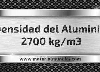 Densidad del Aluminio kg m3