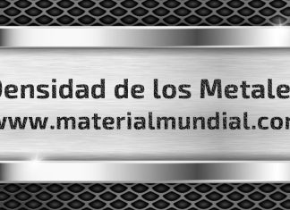 Densidad Metal - Tabla de Densidades de Metales